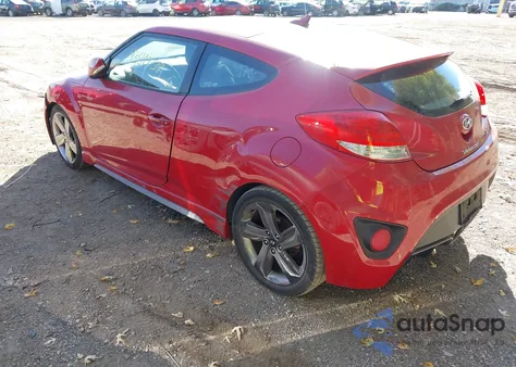 2014 Hyundai Veloster Turbo W/Black из США, поврежденный, VIN KMHTC6AE7EU196774